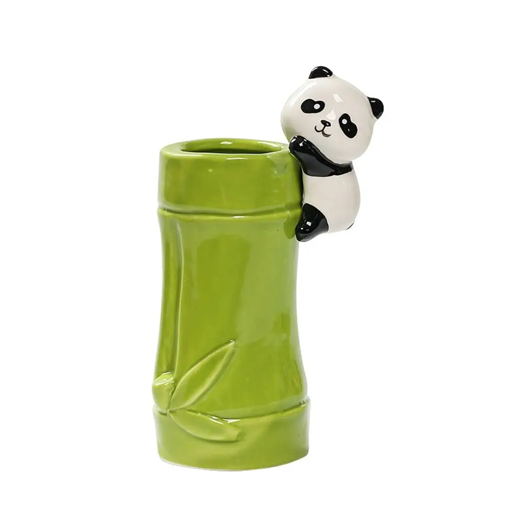 

Creative Cute Panda Pen Holder Cartoon Multifunction Panda Ornament Large Capacity Stationery Display Pencil Organizer Desktop