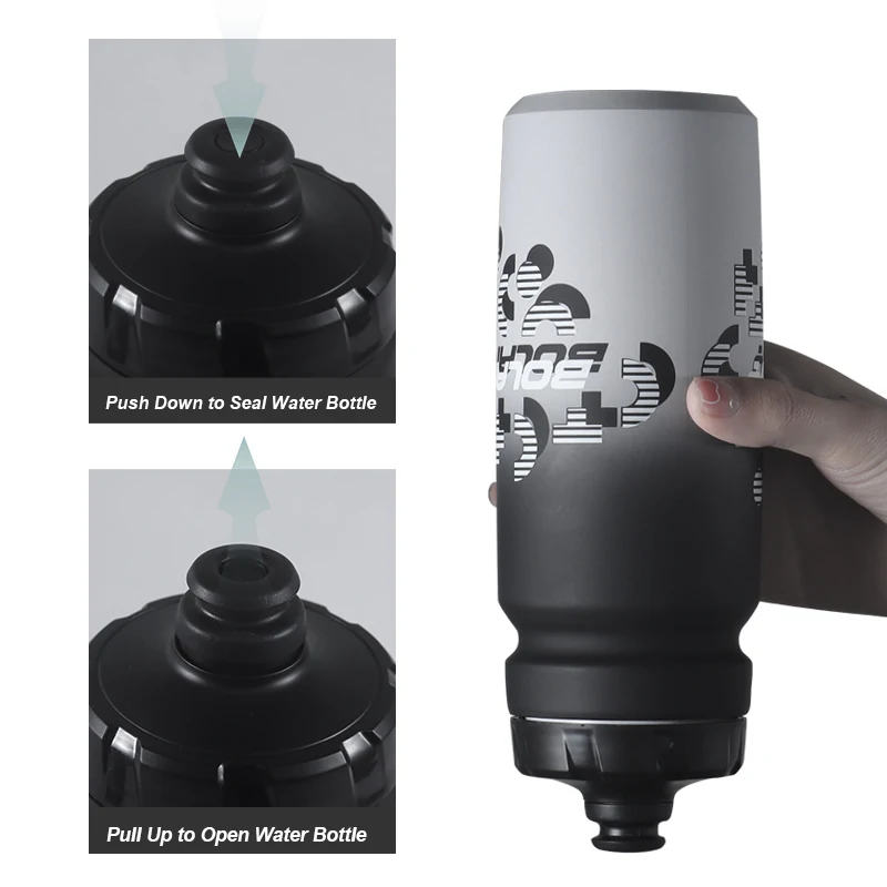 BOLANY 750ML Sports Bottle Water Bottle Bicycle Portable Kettle Gradient Color Plastic Cycling Bike Mountain Bike Supplies