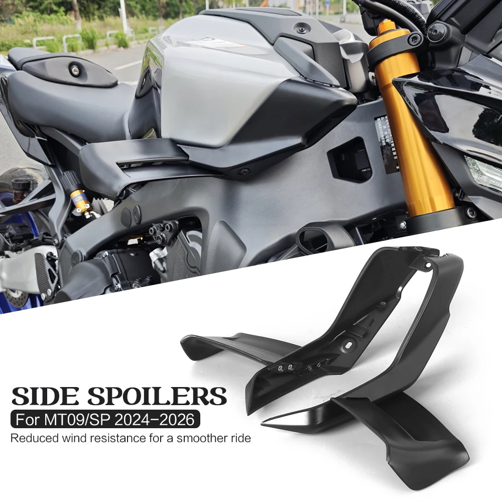 

Для Yamaha MT-09 MT09 MT 09 SP 2024 2025 2026: Накладки на обтекатель, фиксированные крылья, боковые спойлеры (АБС-пластик), аксессуары для мотоциклов