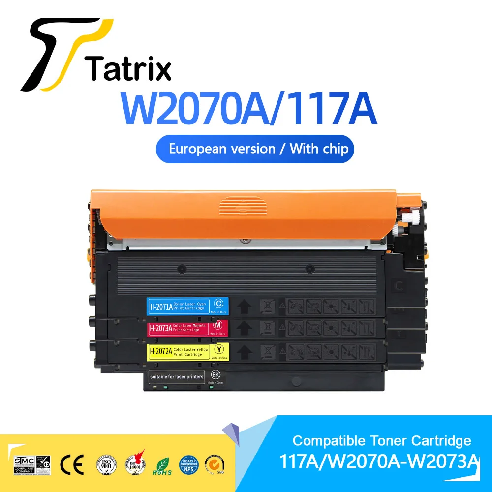 Tatrix For hp 117A Compatible Toner Cartridge W2070A W2071A W2072A W2073A For HP Color Laser 150a/150nw MFP 178fnw/ MFP 179fnw