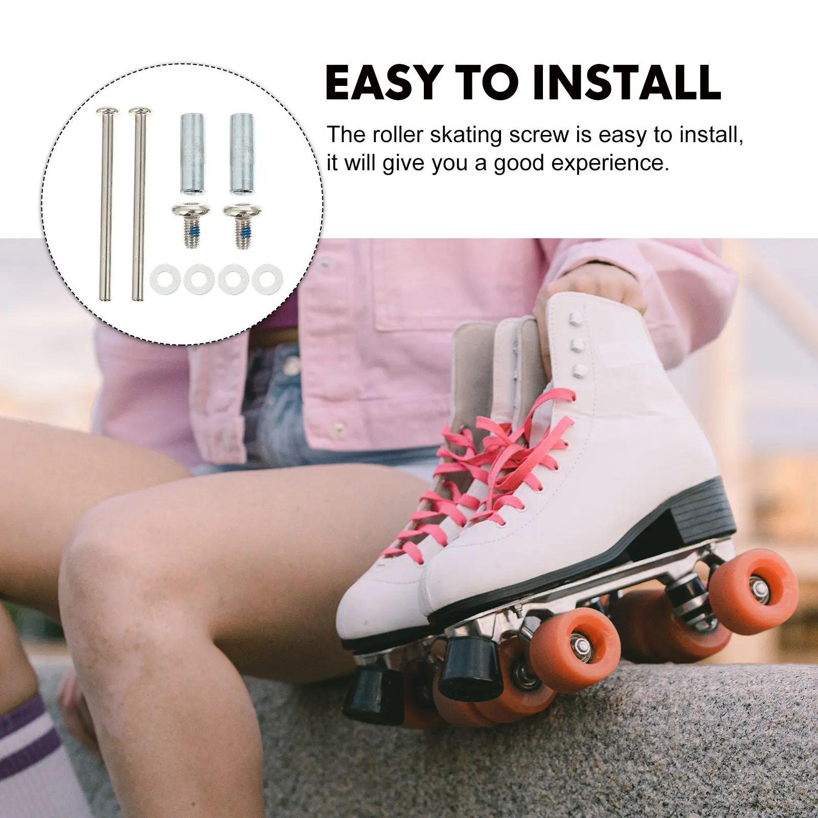 

Комплект для роликовых коньков: металлические винты для колес, сменные подшипники, крепежные элементы, прочные, нержавеющие, долговечные