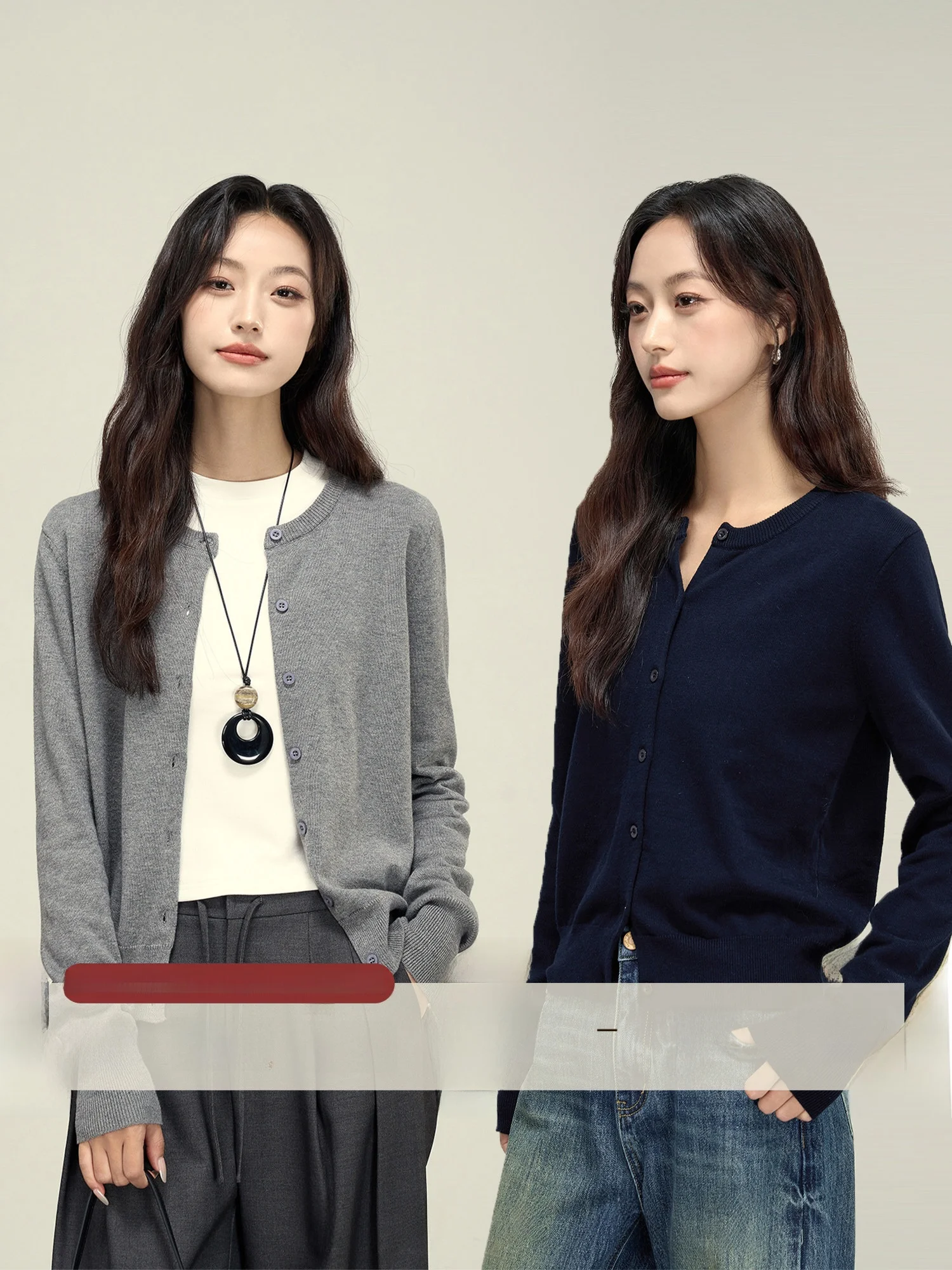 

Rise of the Small Size Camere Knitted Open Cardigan Women's Loose Simple Slimming Korean Aosphere Early Spring Top