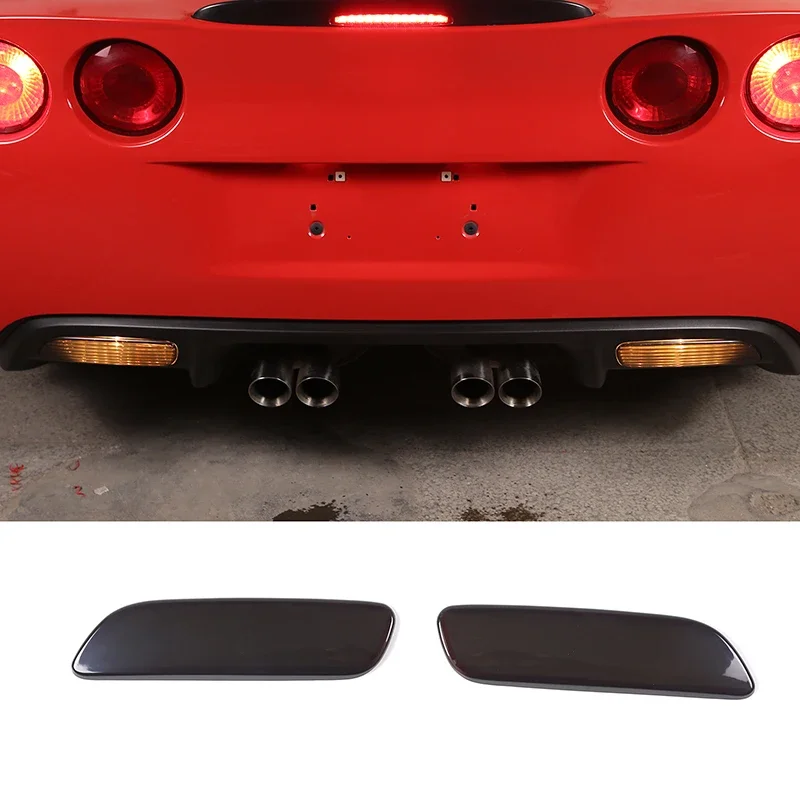 For Chevrolet Corvette C6 2005-2013ABS Auto Rear Fog Lamp Blackened Patch Cover Auto Exterior Accessories