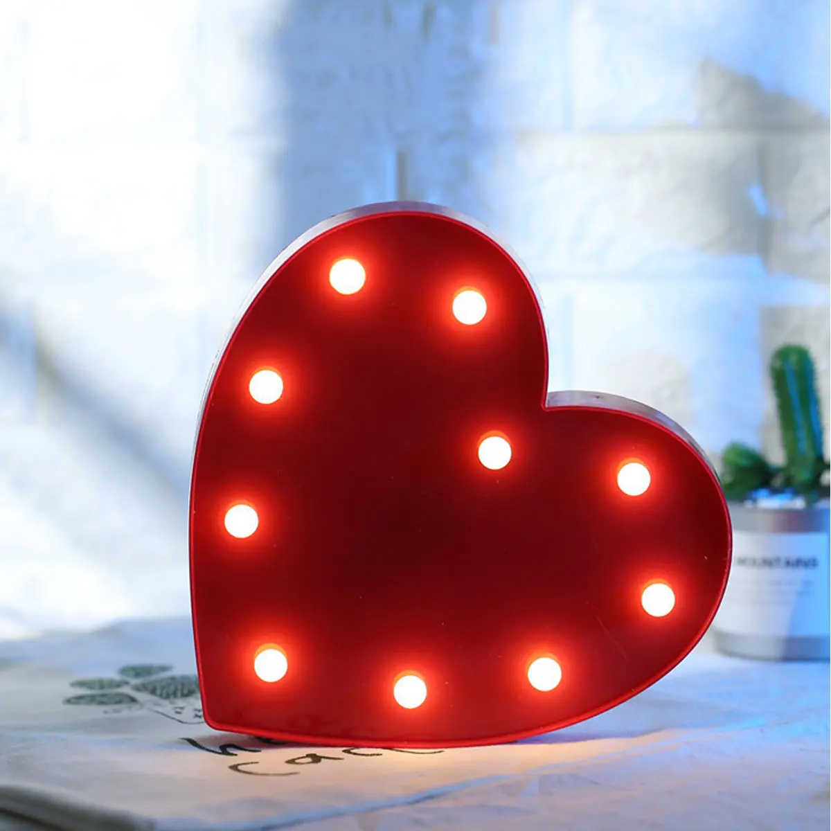 6 luci notturne a LED a forma di cuore, decorazioni romantiche calde, matrimoni, feste di compleanno, casa, San Valentino, amore, piccola luce notturna