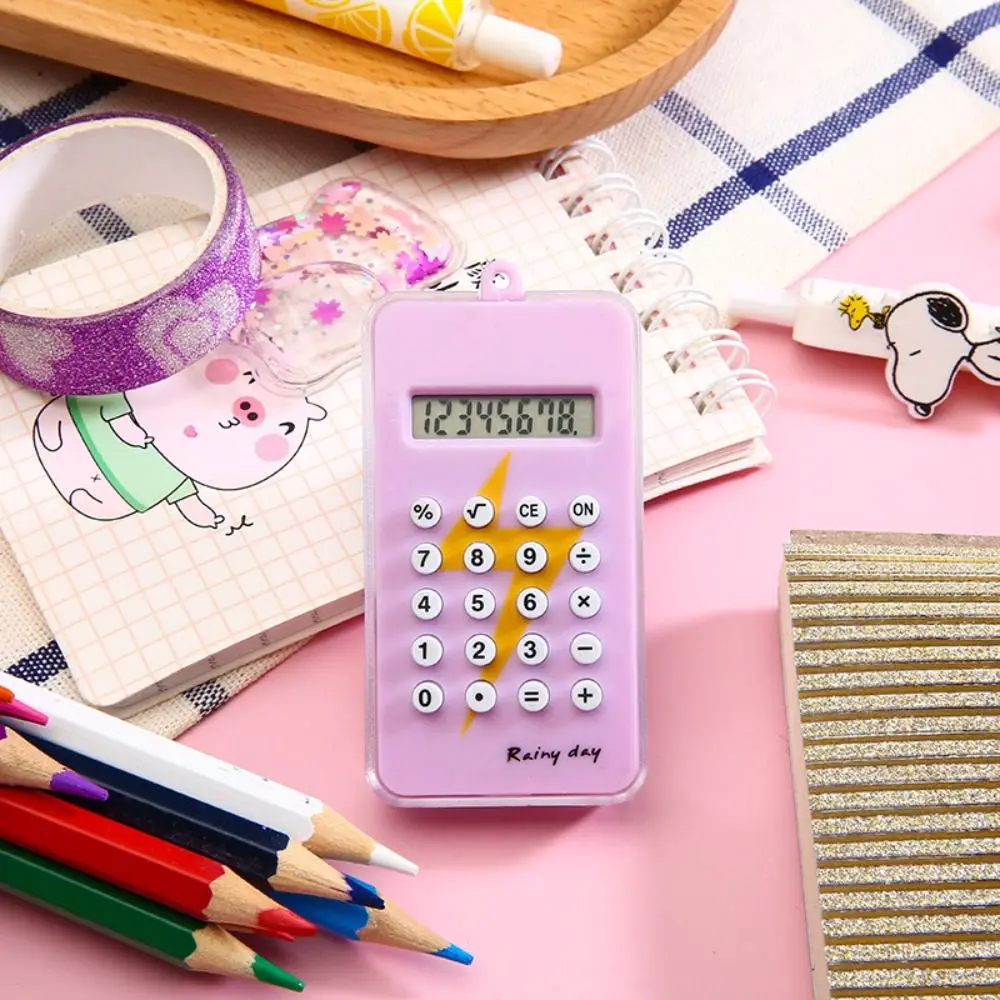 Fun Maze Calculator Pendant Clear Numbers Cartoon Creative Calculator Portable Plastic 4 Colors Calculator Schoolbag