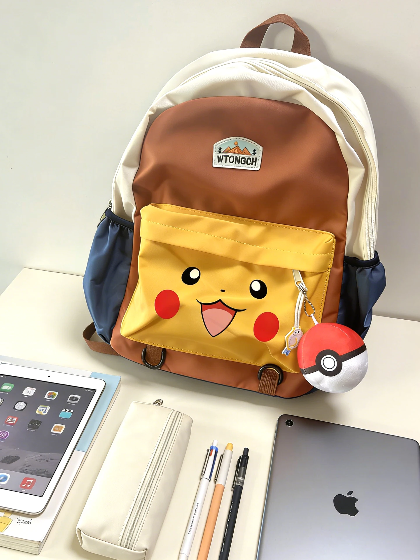 

Kawaii Pikachu Backpack High-Quality Cute Casual Trendy Daily Daypack Laptop Schoolbag Teenager Rucksack Mochilas for Boy Girl