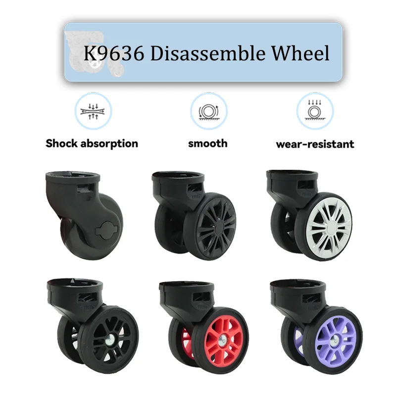 

Suitable For K9636 Luggage Replacement Accessories Removable Universal Wheels Removable Pulley Repair Accessories Smooth