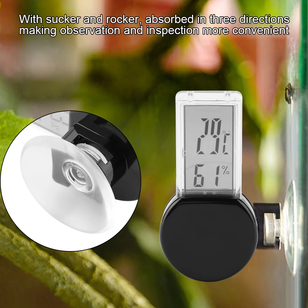 Higrómetro electrónico impermeable, termómetro, Monitor de temperatura y humedad para reptiles Lagarto