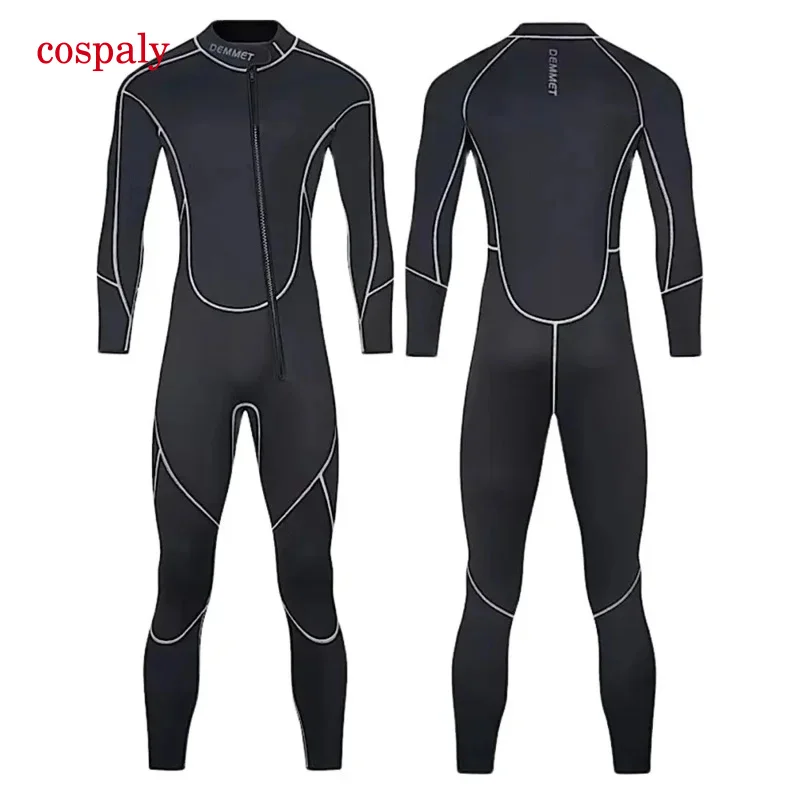 HOT Wetsuits Men 1.5MM Neoprene Diving Surfing Swimming Full Suits In Cold Water Keep Warm Front Zipper For Water Sports 110KG