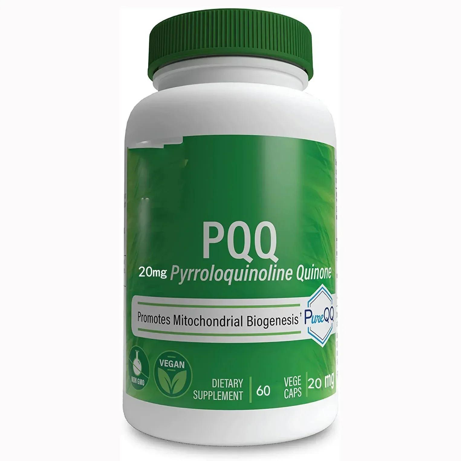 

1 Bottle 60 PQQ Mitochondrial Capsules Energy and Cell Vitality Pyrroloquinoline Quinone Dietary Supplement health food