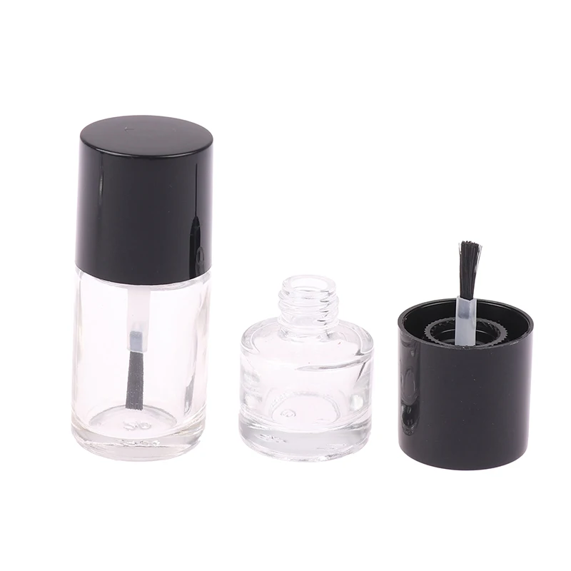 5/10/15 ML Empty Nail Polish Bottle Cosmetic Containers Nail Glass Bottles With Brush Transparent Glass With A Lid Brush