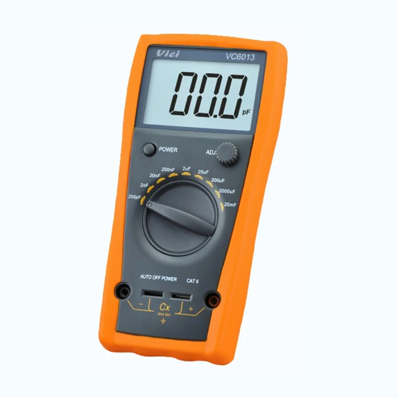 VC6013 Digital Auto Ranging Capacitance Meter 0.1pF to 20mF LCD Display Electronic Cables Switches PCB Circuit Capacitor Tester