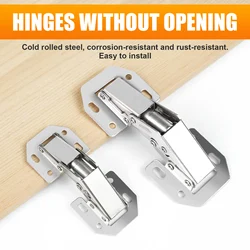 Cabinet Hinges 2pcs , No Drilling Required, Cabinet Doors, Cold Rolled Steel Hinges, Soft-Close, Furniture Hardware