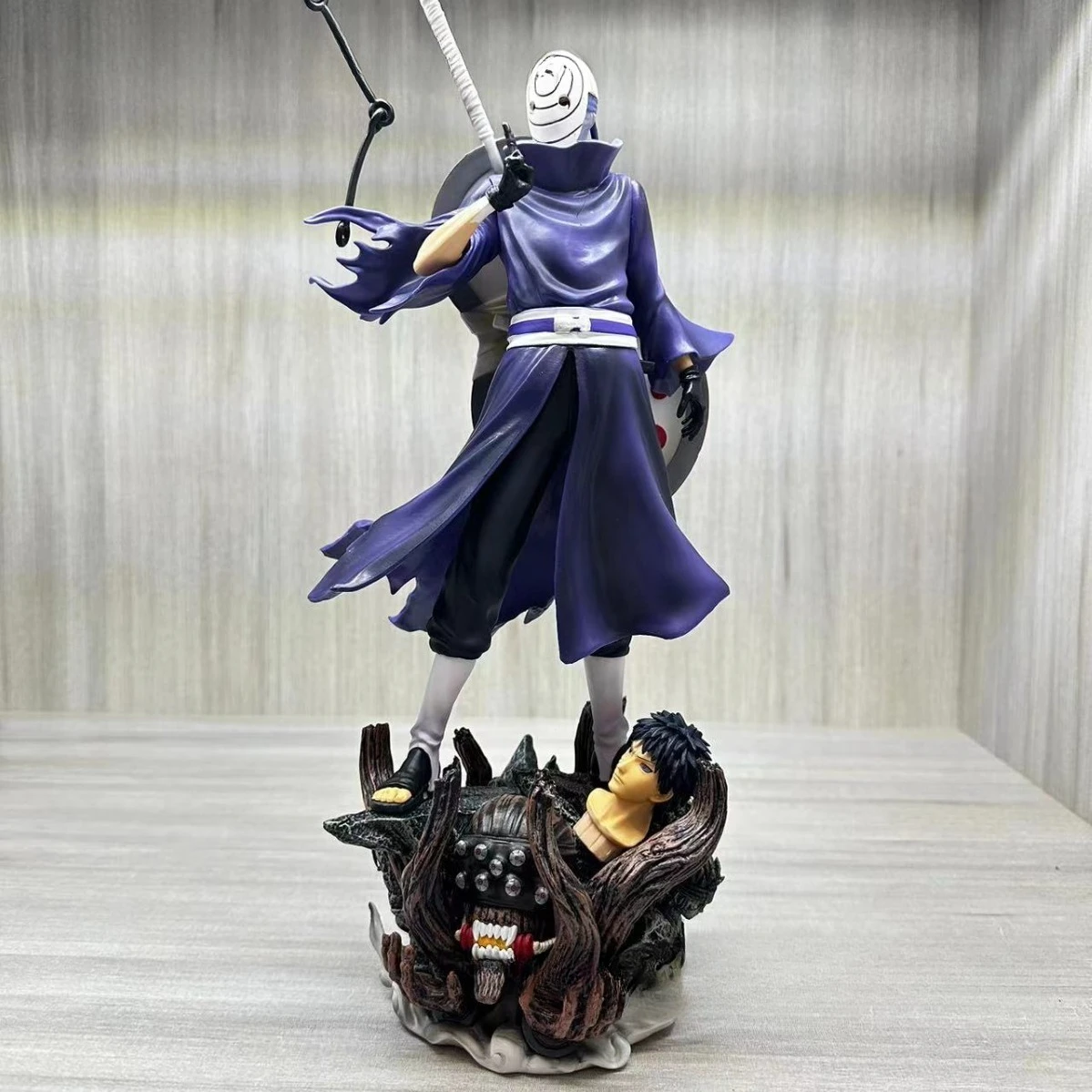 Nuevo Producto, estatuilla de Naruto, postura de pie, onda gigante, Uchiha, doble cabeza, modelo de Anime, decoración de escritorio, regalo ornamental