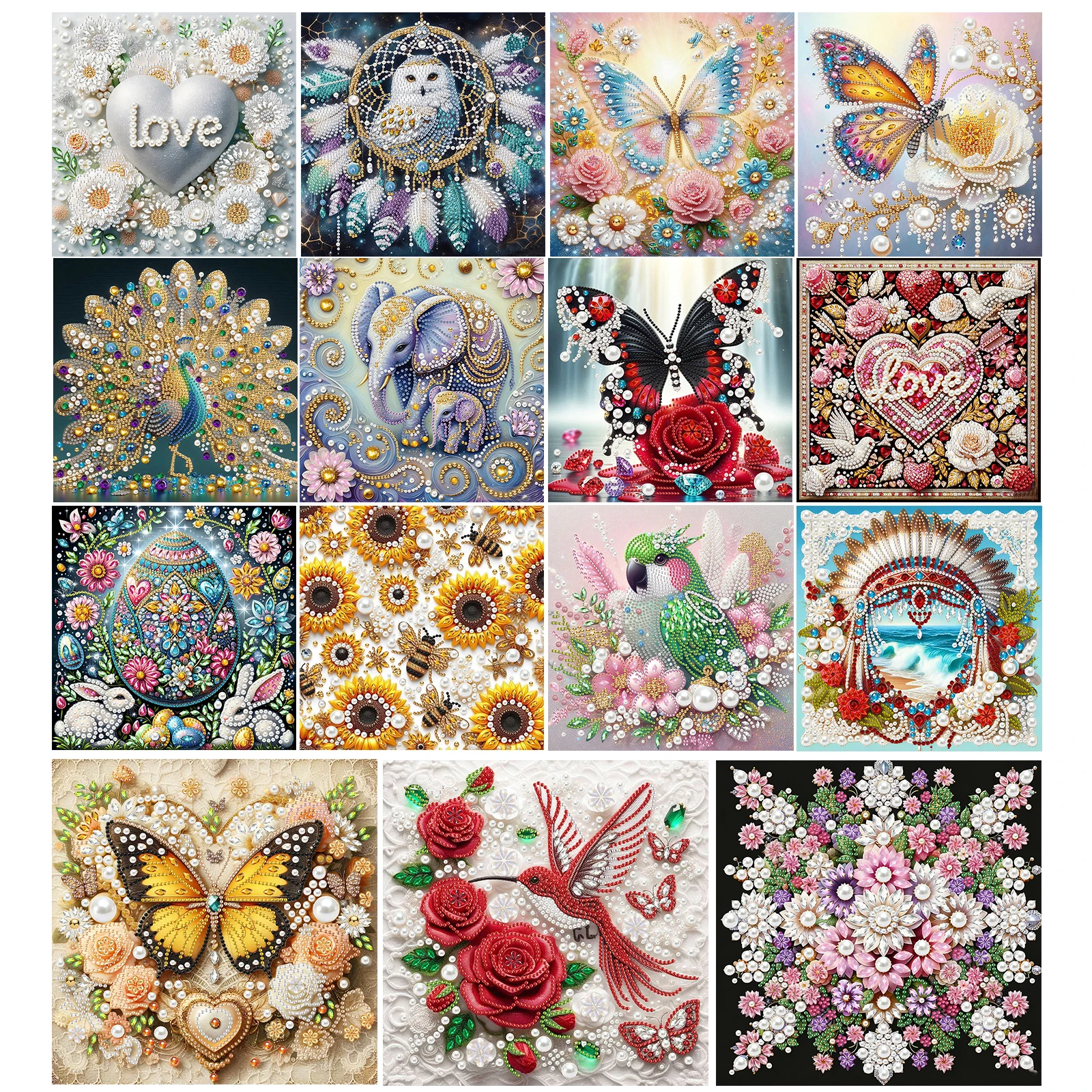 

Pearl Gem Diamond Art Painting Kit with Frame 9.84x9.84in DIY Art Craft Pearl Diamond Painting for Adults Gift Home Decor