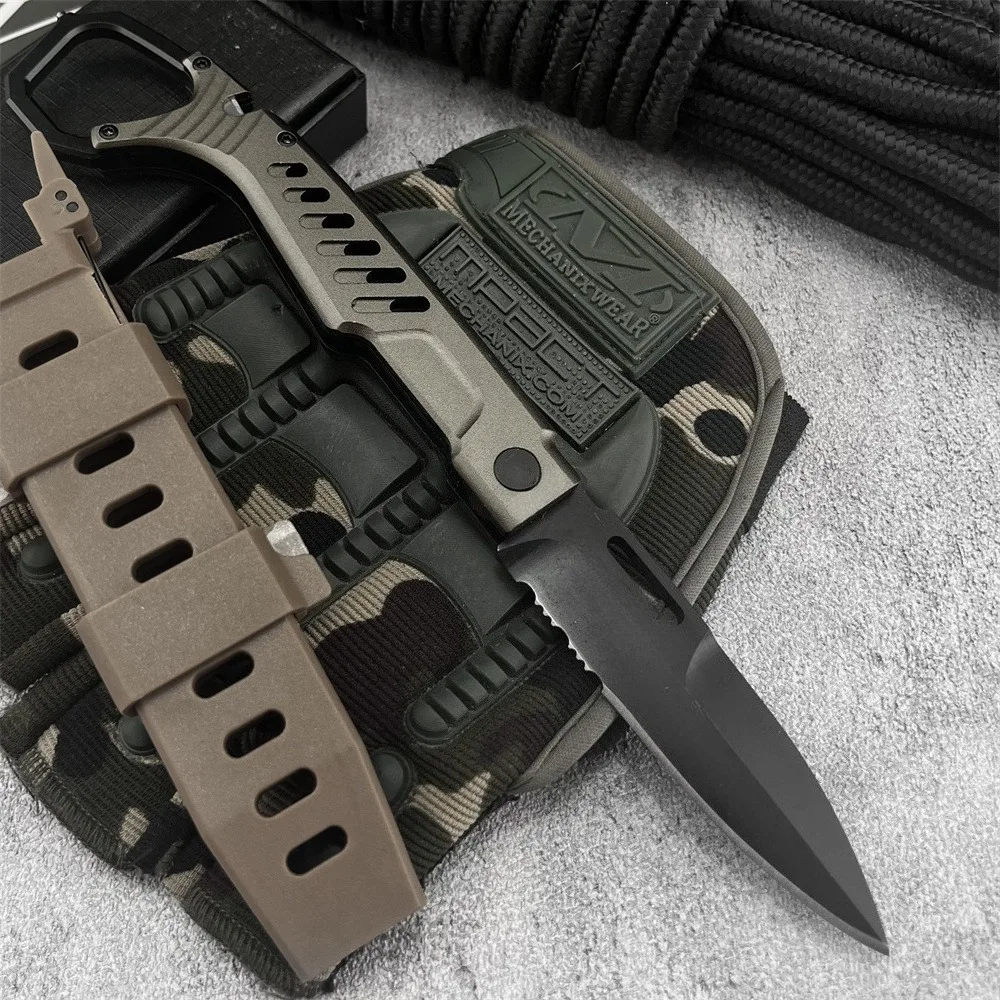 耐久性のあるアウトドア折りたたみナイフ-n690-刃材-t6-アルミニウム合金ハンドル-アウトドアキャンプ釣りハイキング多機能ツール