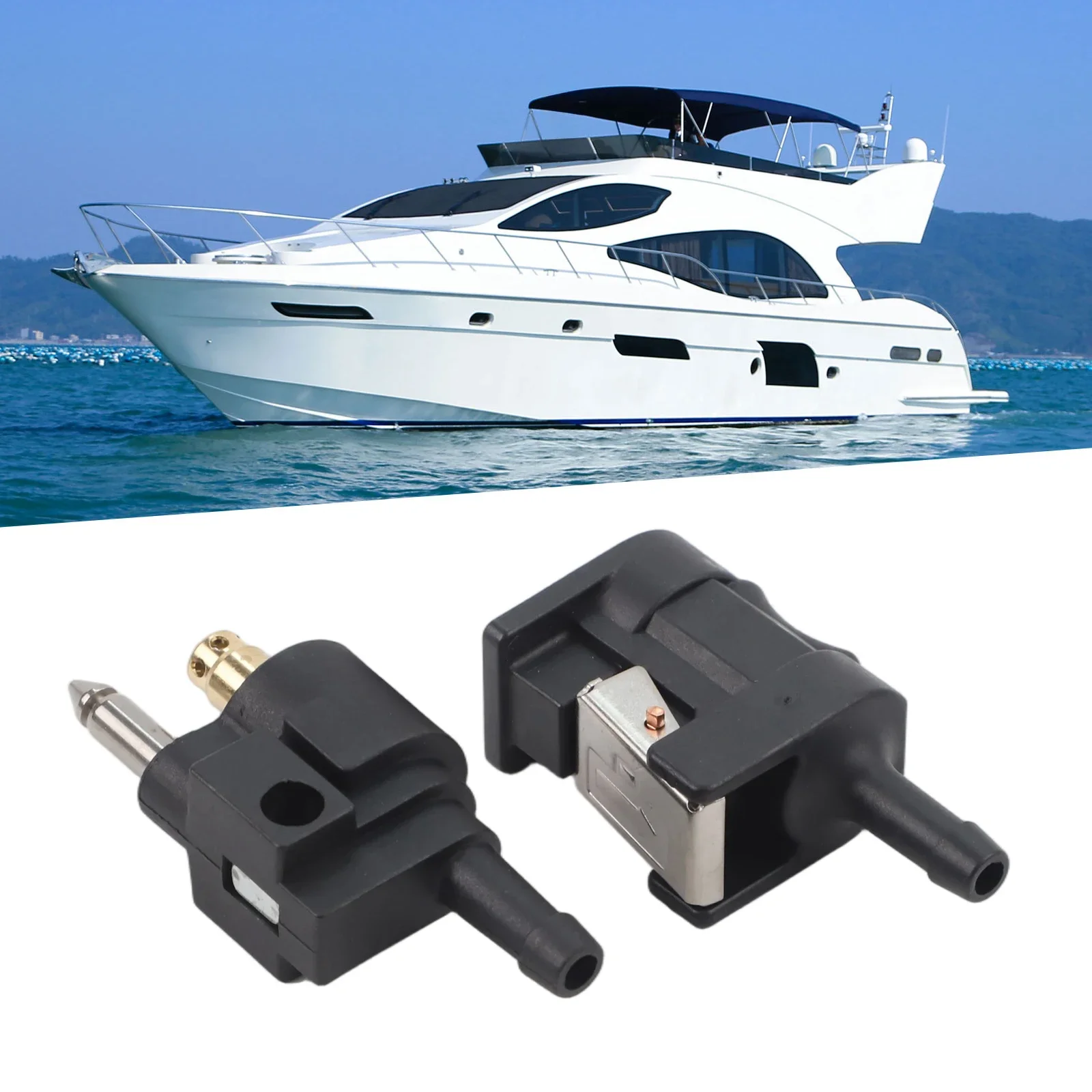 

Brand New Fuel Line Connector 3.3x2.1cm 6Y1-24305-06-00 7mm Female Fittings For Outboard Motor Engine Male & Female Plastic