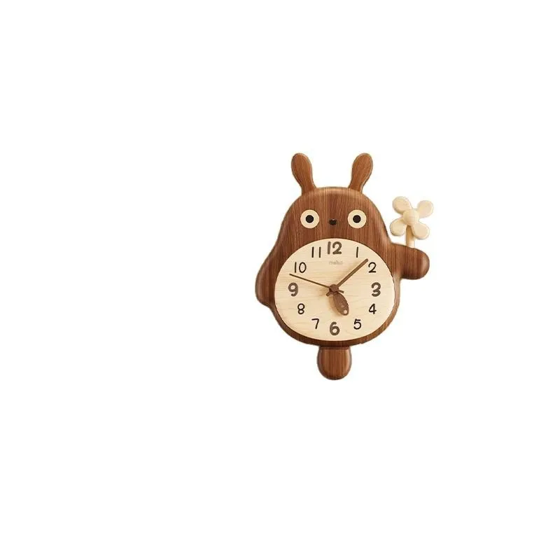

Chinchilla, wall clock, living room, clock wall, decoration, retro, creative, solid wood