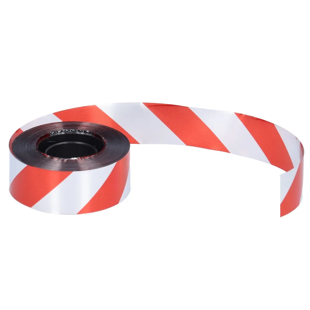 10PCS PET Bird Deterrent Tape Dual Sided Spiral Bird Reflective Ribbon Red Silver Color Double Sided Holographic Flash Strip