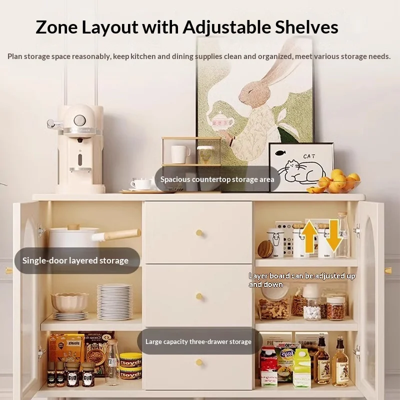 Modern  Space Saving Kitchen Storage Cabinet Sideboard Buffet Cupboard Slim Tall Unit Dining Room Living Room Home Mueble Cocina