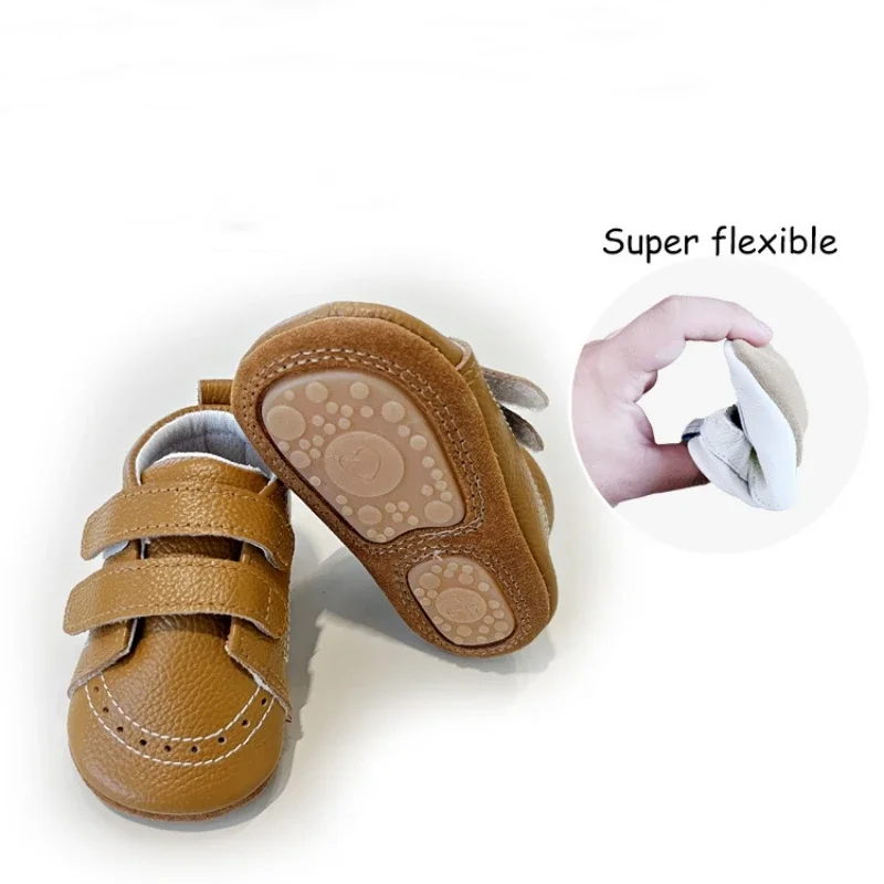 Cow Leather Baby Boys Shoes Antumn Spring Genuine Leather Girls First Walkers Toddler Shoes Non-slip Newborn Baby Items