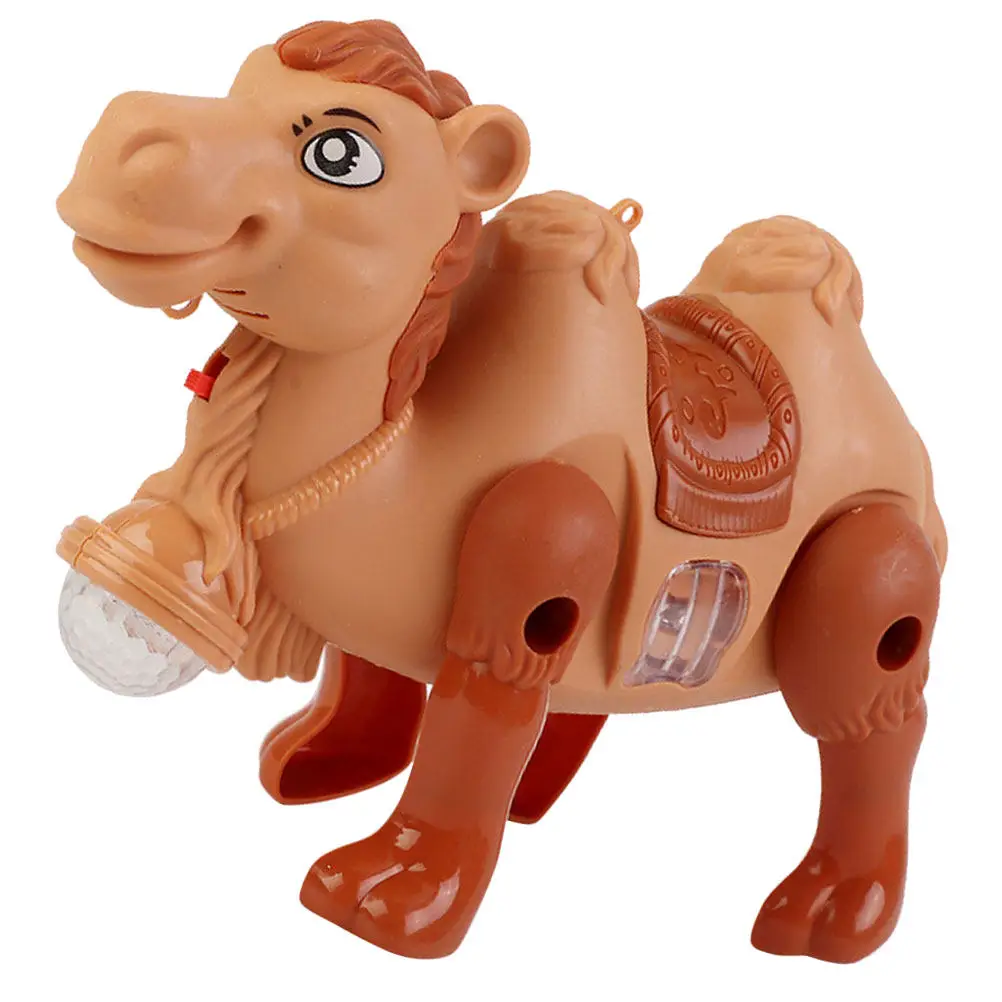 

Electric Walking Camel Luminous Rope Pull Music Light Cartoon Animal Indoor Toddler Birthday Gift Decorative Ornament