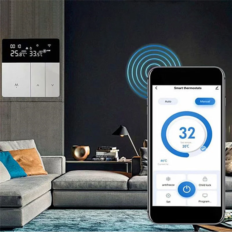 Tuya Wifi Thermostat Water/Electric Floor Heating Water Gas Boiler Smart Temperature Voice Remote Control 16A Easy To Use