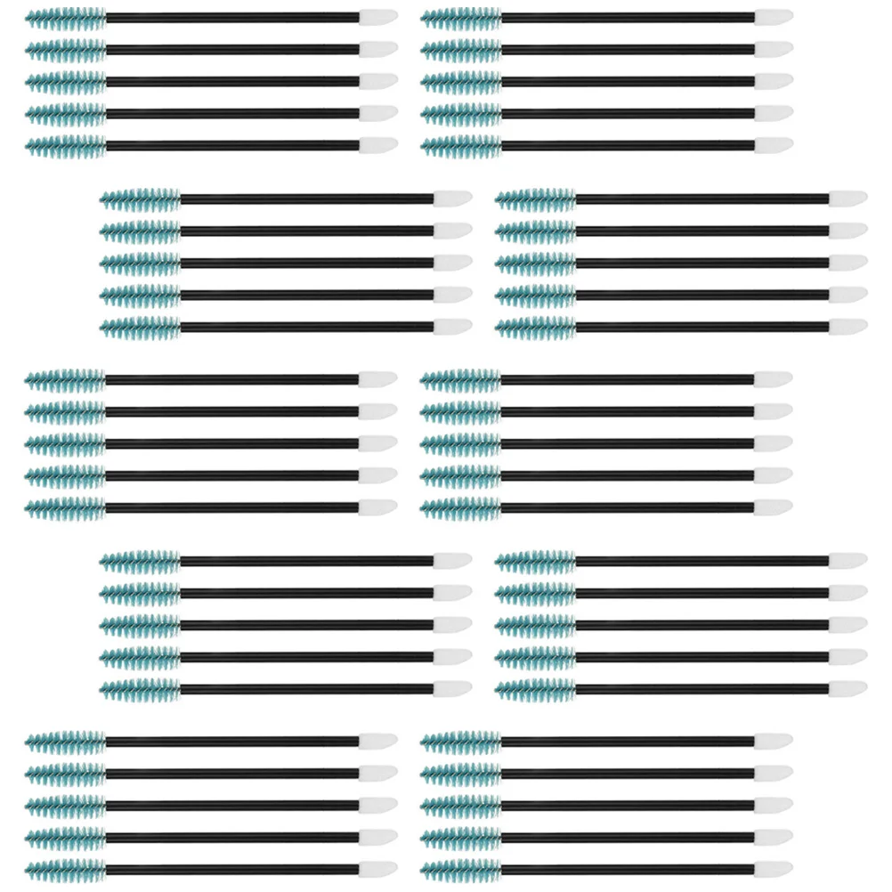 50pcs Eyelash Brush Brow Brushes Black Rod Blue Disposable Lashes Extensions mascara Wands Eyebrow Salon Travel