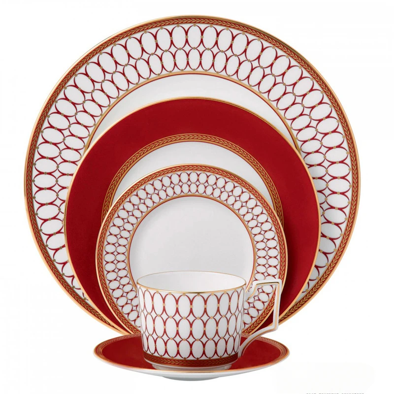 Light Luxury Bone China Plate Set Hotel, Restaurant, Home, Fruit, Steak, Coffee Cup, Wedding Gift, Dinner Set, Plates and Dishes