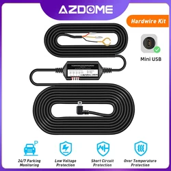 AZDOME JYX02 Car DVR Record Hard Wire Kit Low Vol Protection Mini USB Port 12V-24V in 5V3A out Use With M550/GS63H/M550Pro
