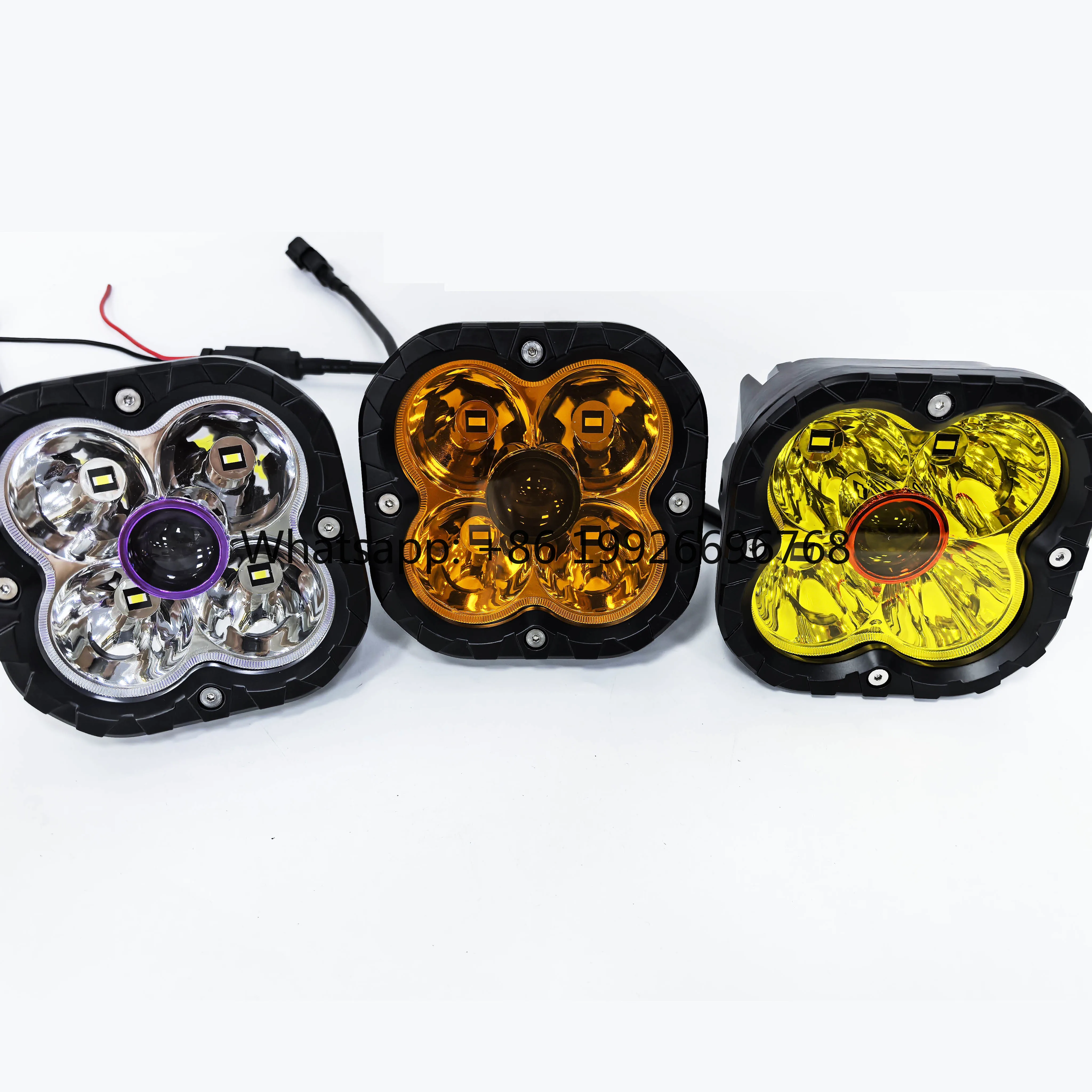 

2025 Customized New Amber White Super Bright Laser LED Driving Light Cube Black Offroad Truck 4x4 LED Fog Lamp Light 5inch Led