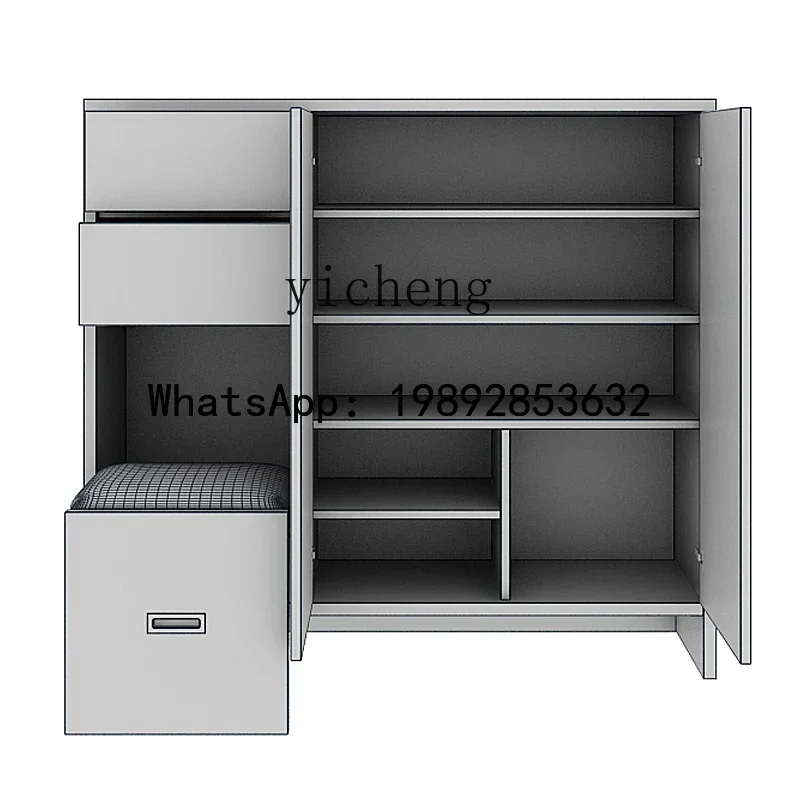 simple foyer with shoe cabinet Nordic multi-functional living room large capacity home creative shoe cabinet shoe cabinet