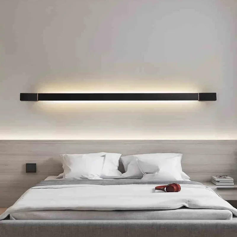 Wall Lamps Nordic Aluminum Long Modern Rotatable LED Wall Lights Wall Decor Indoor Living Room Restaurant Bedroom Home Appl