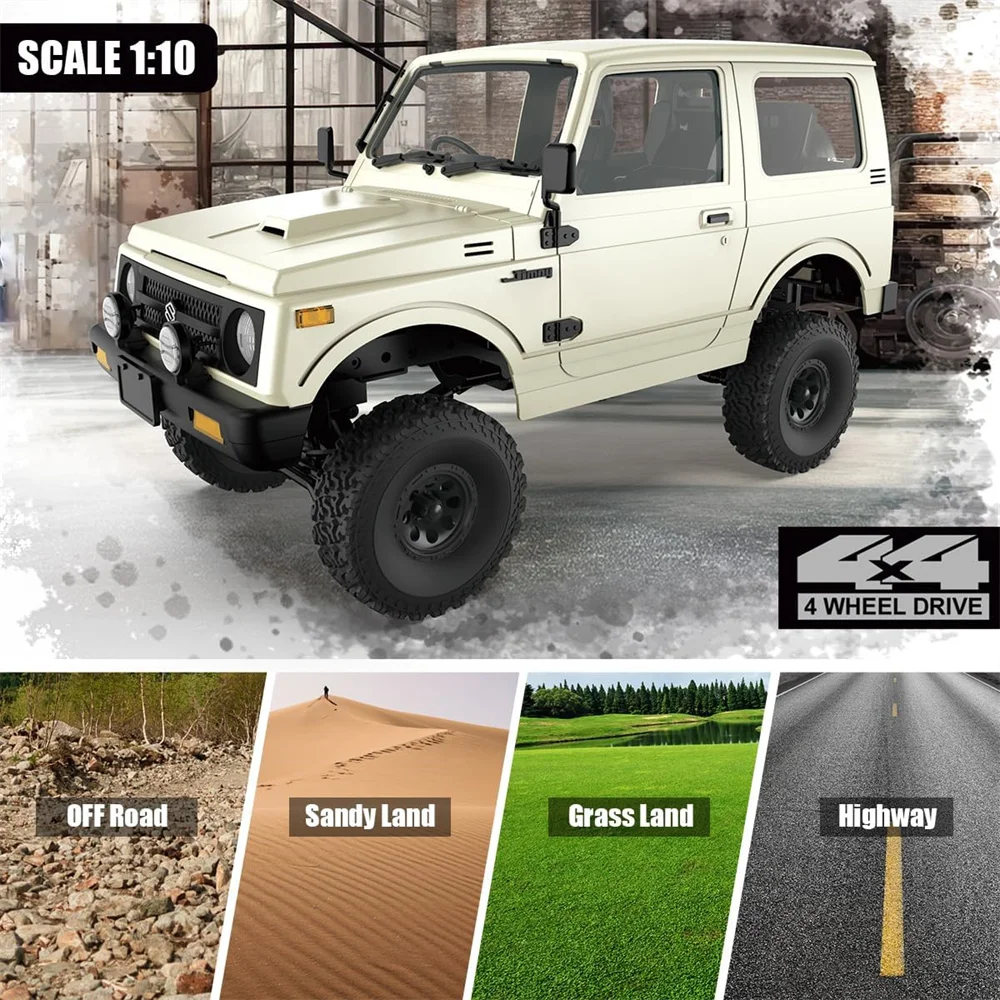 

1/10 Wpl Rc Car C74 Jimny Warrior Ja11 4wd 2.4g Remote Control Off-road Vehicle Electric Four Wheel Drive Climbing Car Gifts Toy