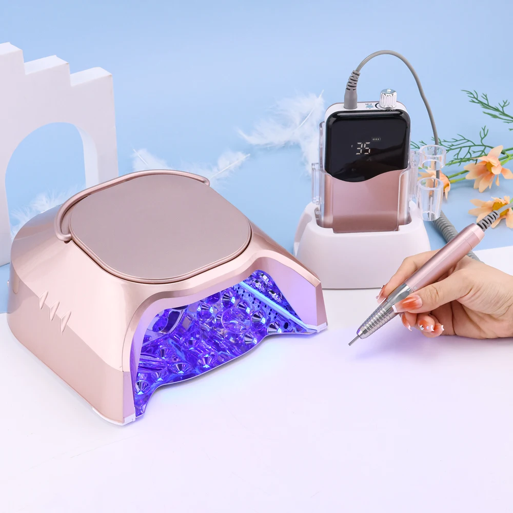 2025 wired ultraviolet LED black lamp battery free high-power 86w nail lamp nail salon nail polish dryer