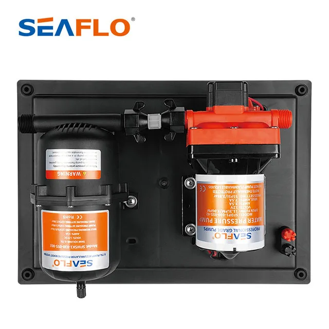 SEAFLO 12V 5.5 GPM Water Pump with Pressure tank  Water Pressure System for Car Wash
