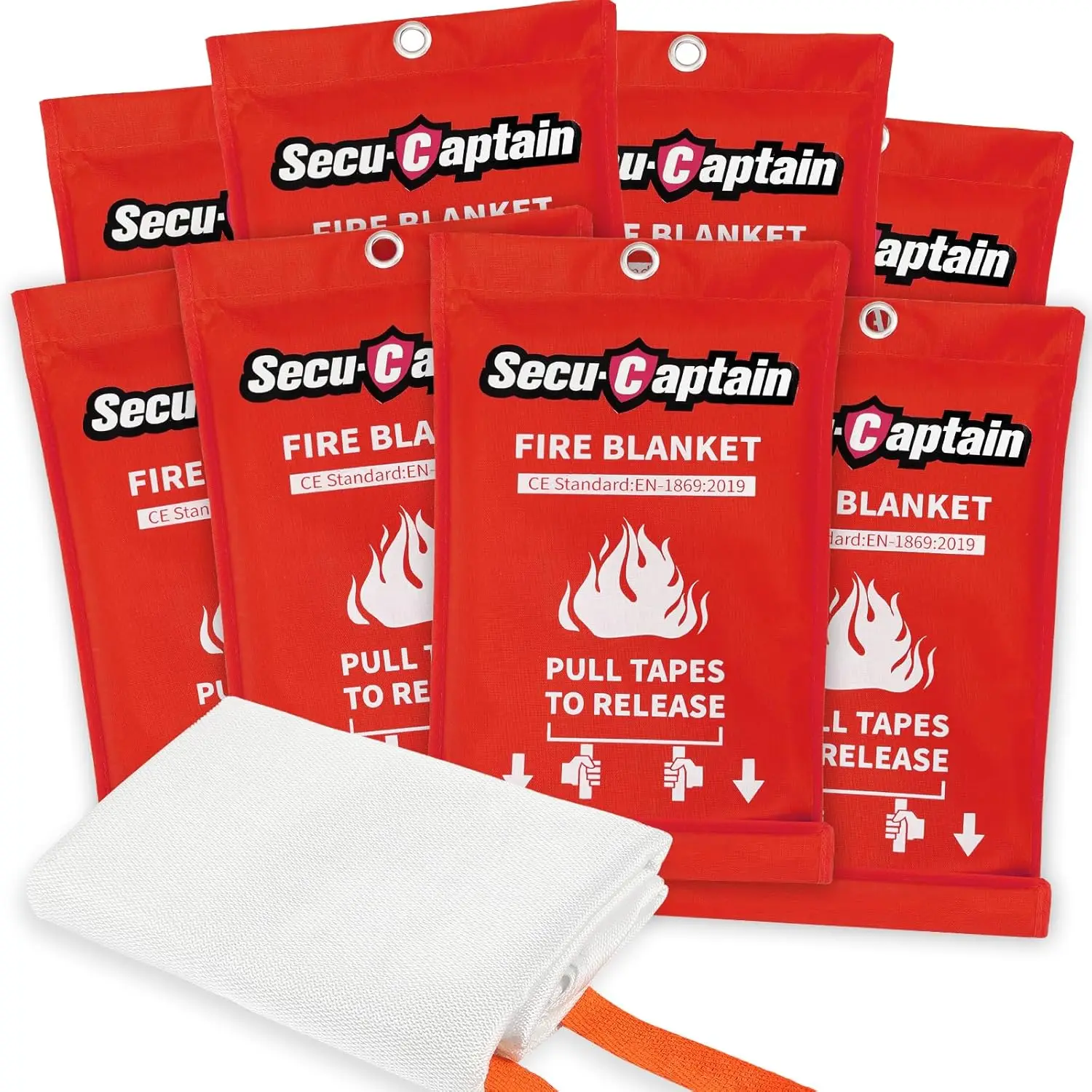 

8-Pack 40x40 Fire Blankets for Home Kitchen Camping Car Emergency Safety Flame Suppression