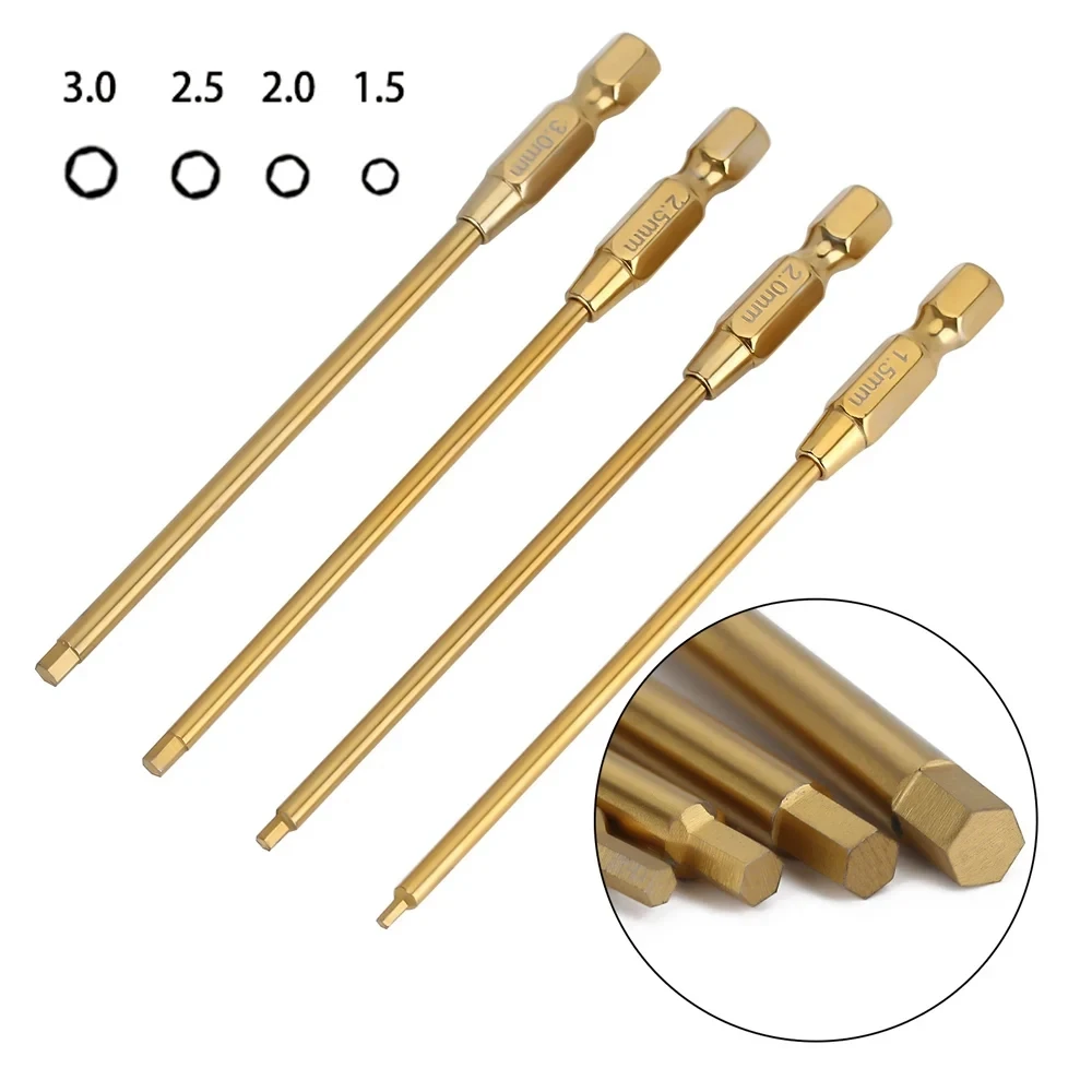 HPXGRC Hexagon Screwdriver 1.5 2.0 2.5 3.0mm Quick Change Allen Key Hex Screws Wrench Tool for RC Car Crawler SCX10 Boat Model