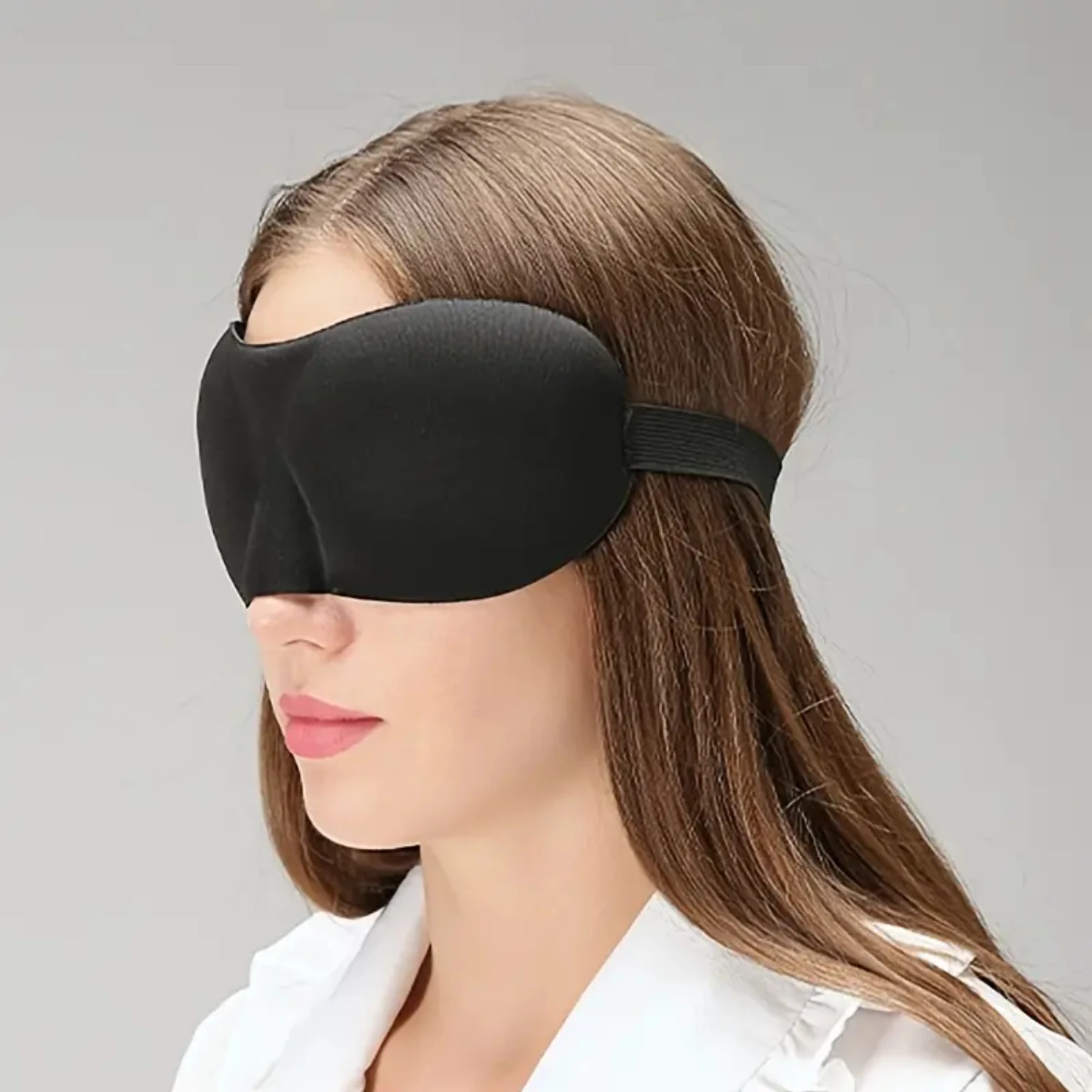 Soft 3D Sleeping Eye Mask for Travel Rest Aid - 1pc, Comfortable Cover Patch Pad for a Luxurious Sleep Experience