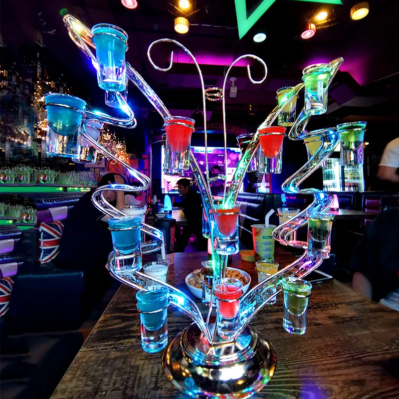 

Bar Cocktail Luminous Butterfly Cup Rack Night KTV Color Wine Rack One Piece of Wine Bullet Cup Creative Foreign Wine Rack