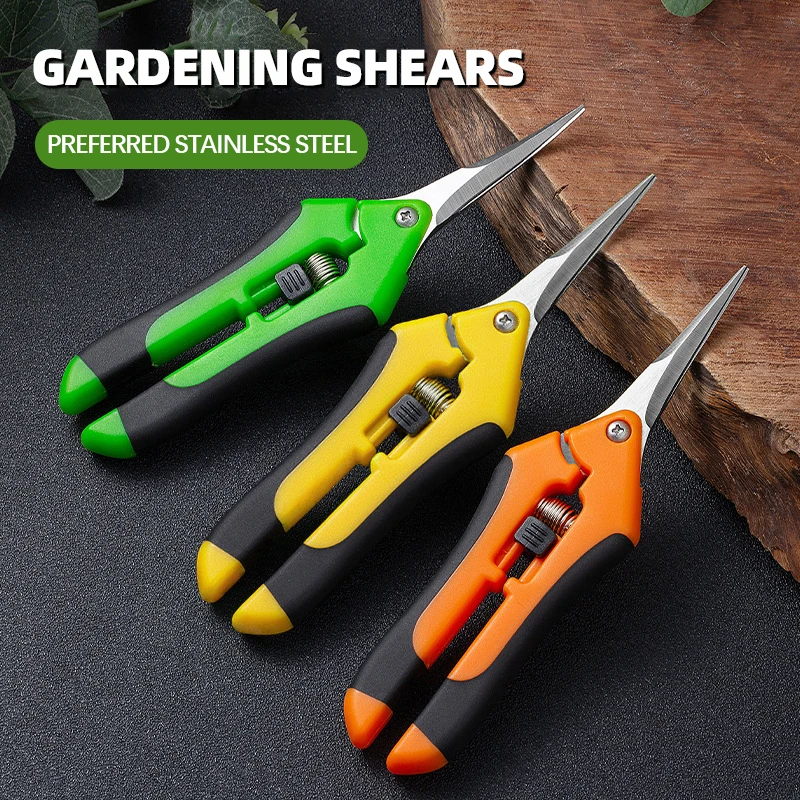 Garden Tools Secateurs Bonsai Shears Metal Gardening Scissor Pruning Tool Hand Cutter Fruit Picking Weed Household Potted 1PC