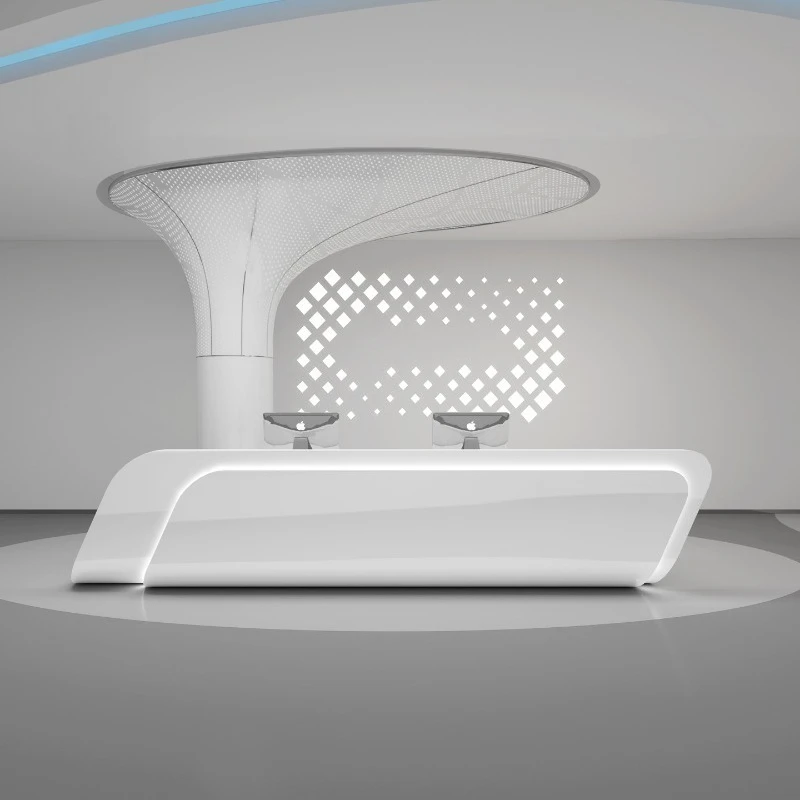 

Italian Minimalist Reception Desks Nordic Luxury Beauty Salon Clothing Store Cashier Desk Creative Commercial Furniture FYRD