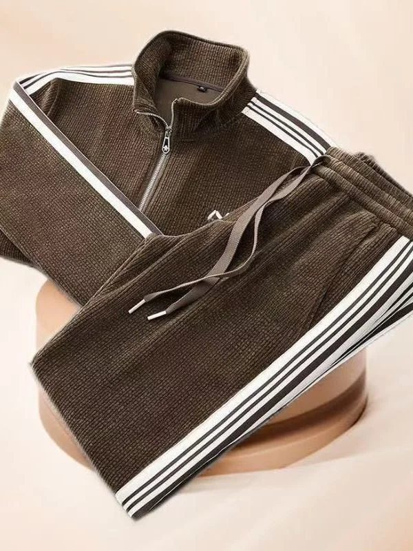 

Мужской новый комплект спортивной одежды 2025 года, модные универсальные модные длинные брюки Sve Jaet, элитные повседневные брюки, комплект из двух предметов, осенняя одежда