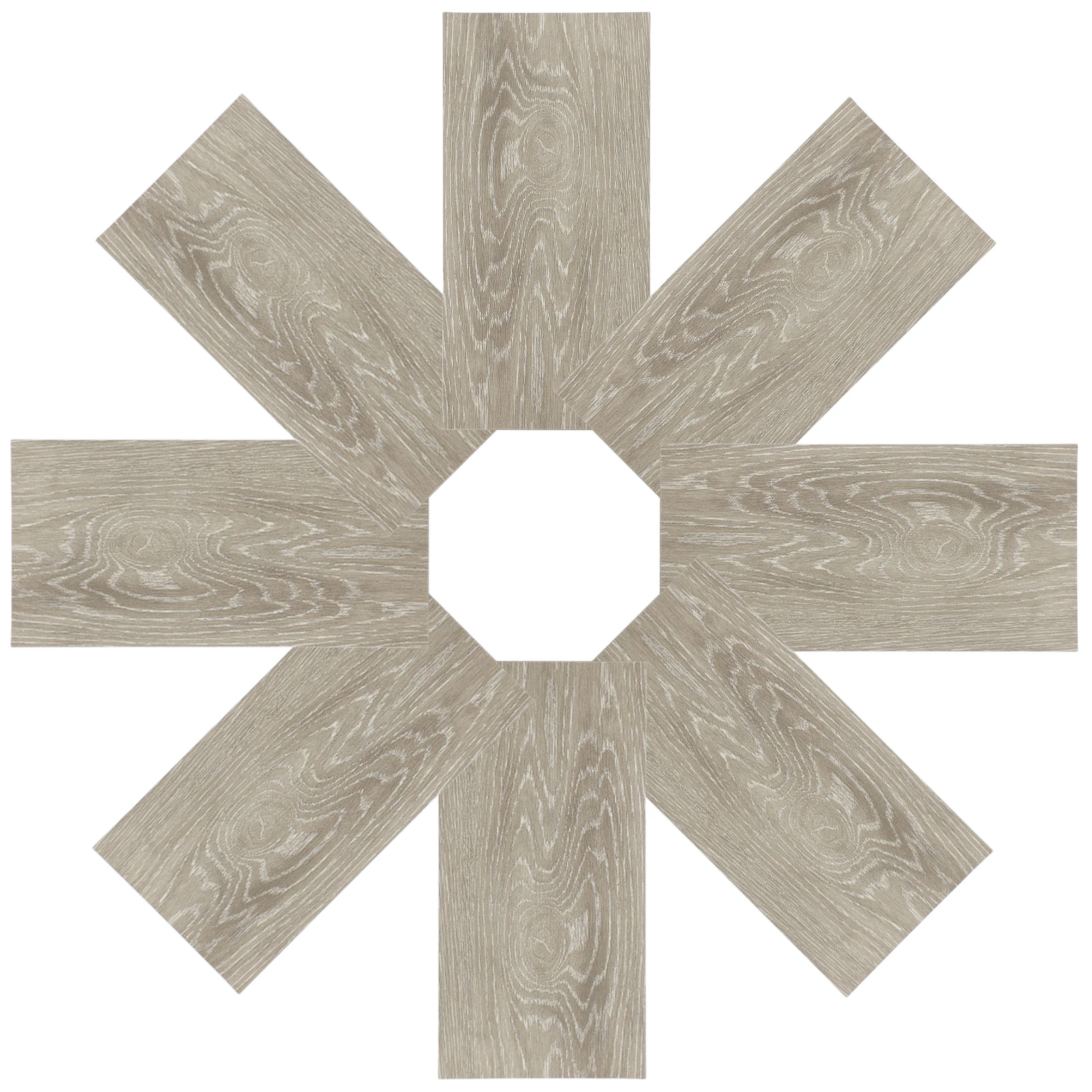 8 Pcs Adhesive Floor Stickers PVC Waterproof Retro Light Brown Bedroom Kitchen Easy Waterproof Flooring Sticker Clean Install