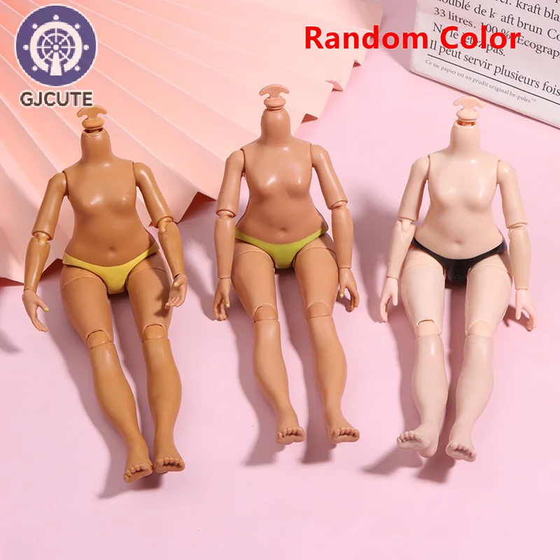 Random Styles 1Pcs 23cm Height Big Sister Doll's Body 1/6 Joints Movable Body Dark/ Light Brown Skin Slime Doll Accessories