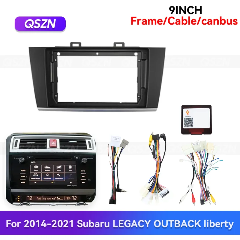 

QSZN Canbus Box для 2014-2021 Subaru LEGACY OUTBACK Liberty 9-дюймовый Android автомобильный радиоприемник стерео рамка мультимедийный жгут проводов
