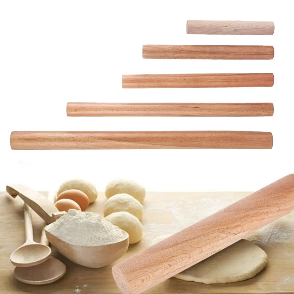 Durable Wooden Rolling Pin Fondant Cake Decoration Household Dough Roller Cooking Pastry Baking Tool Kitchen Accessories