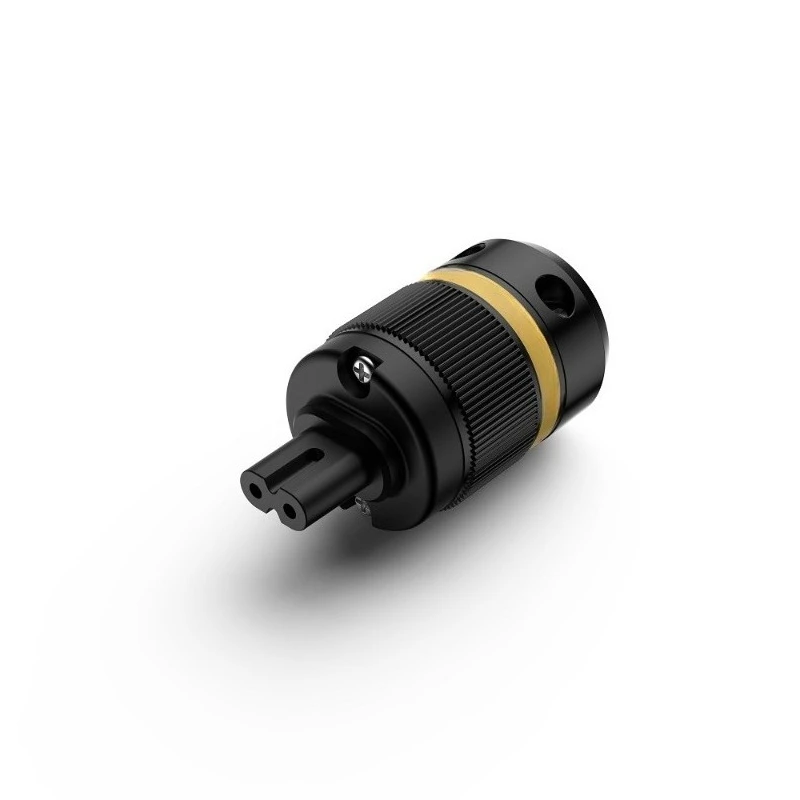 Fever Eight-character Tail Power Cord Plug Pure Copper Silver-plated Audio Power Amplifier Two Round Holes Eight-character Tail