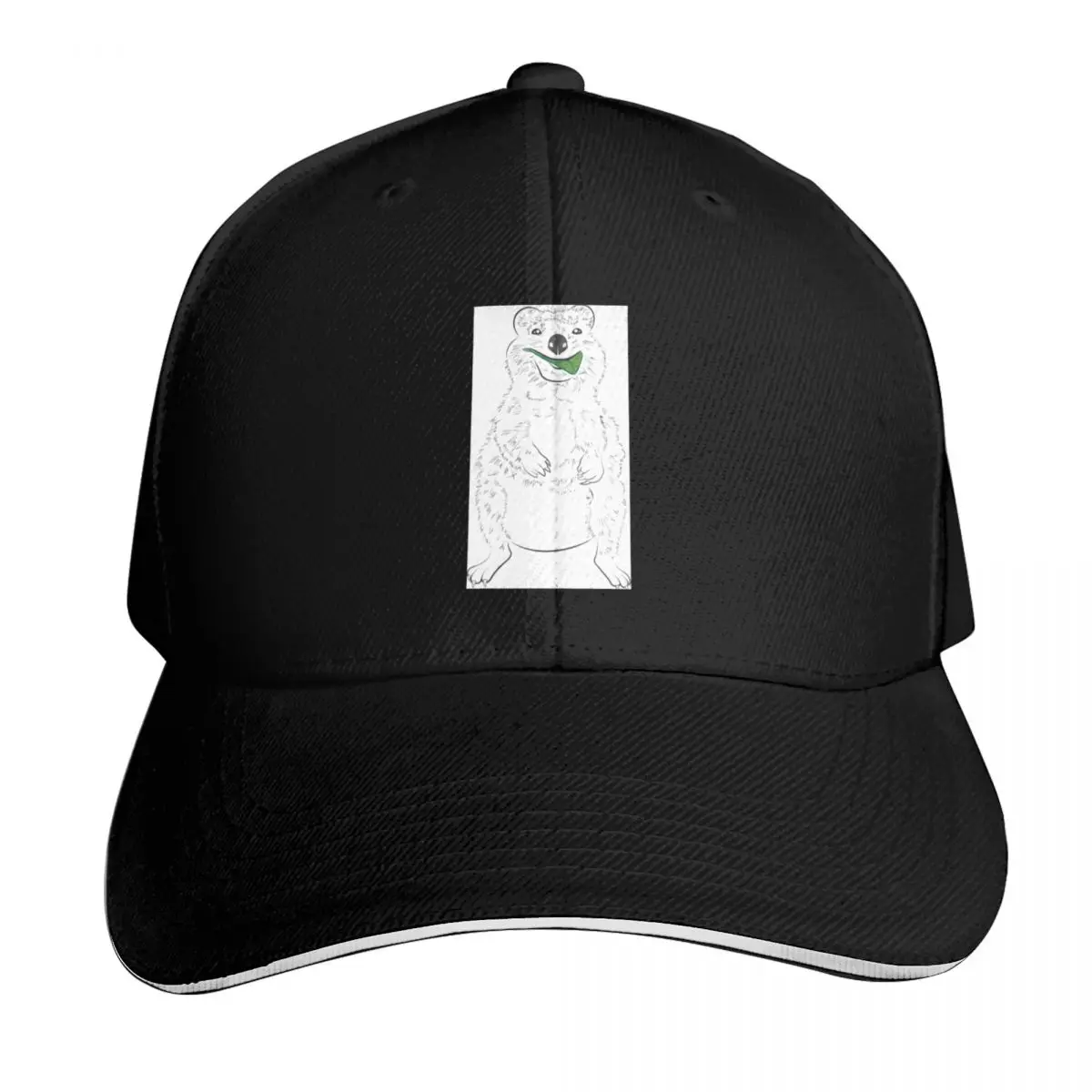 Munchy the Quokka Baseball Cap Streetwear Hip Hop Trendy Vintage Retro Embroidered Lightweight Packable