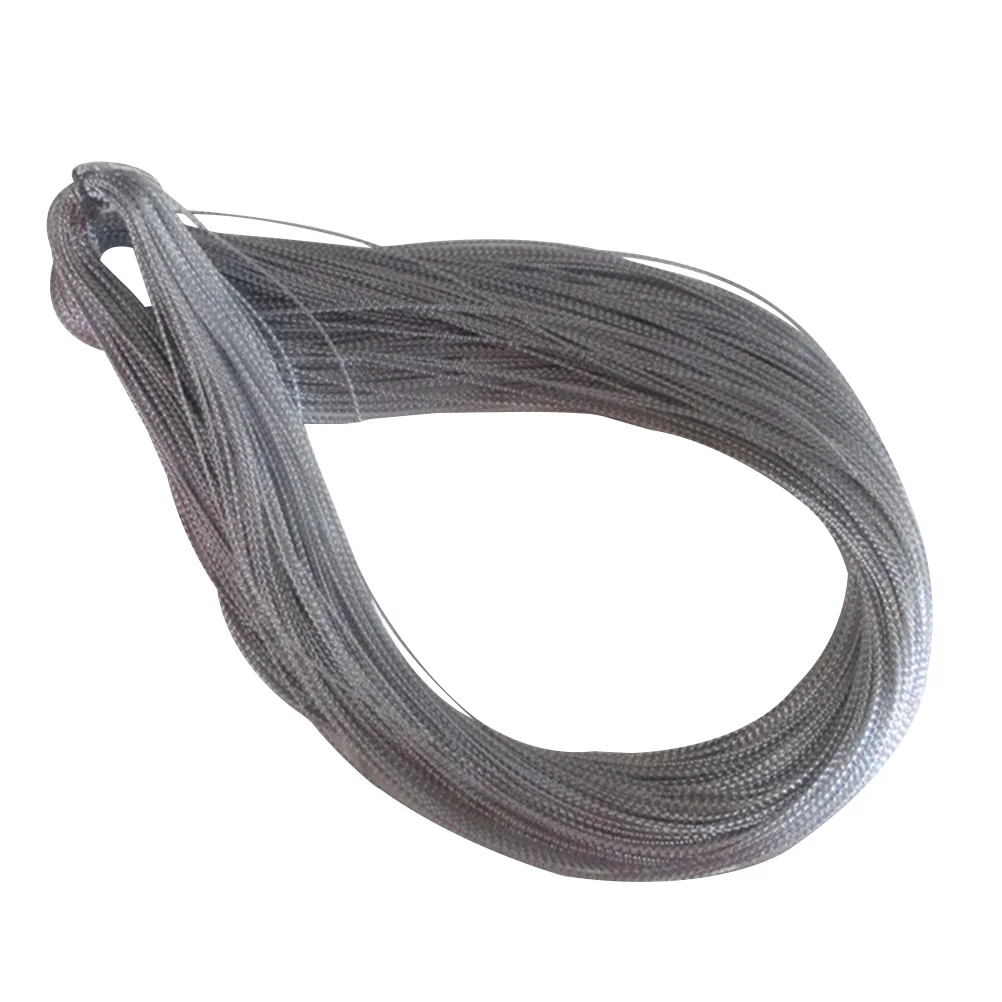 100 متر مجوهرات معدنية الحبل الفضة لامعة سلسلة مرنة قوية DIY بها بنفسك الحرف الديكور سلسلة الحبل صنع العرض #5